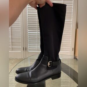 Gucci Black Suede and Leather Boots Size 8.5